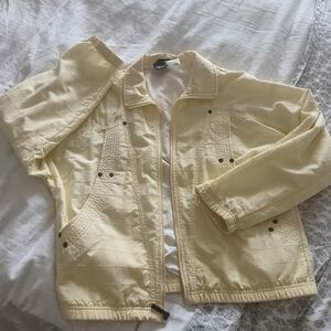 Vintage HEAD Sportswear Light Yellow Windbreaker Jacket Y2K Retro Size S